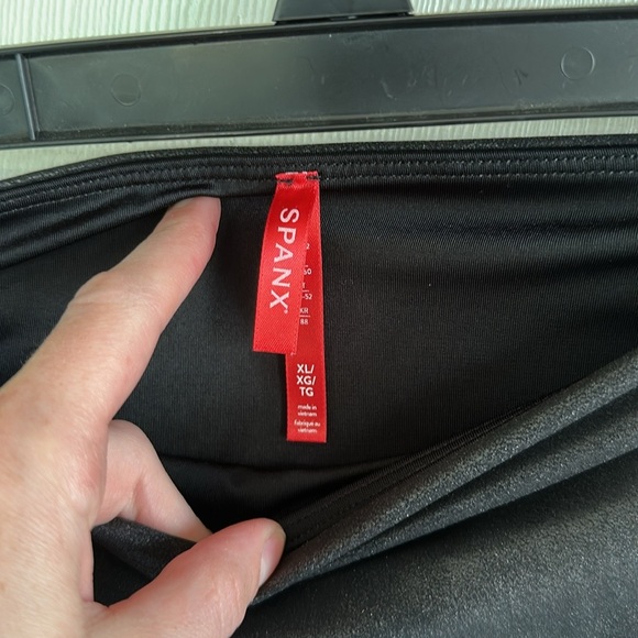 Spanx Black High-Waisted Faux Leather Leggings - Picture 2 of 4